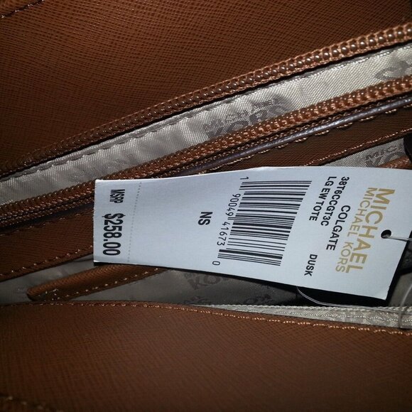 MICHAEL KORS-COLGATE-Nylon/Leather Large Tote-Dusk/Silver Hardware-Authentic-NWT - Picture 6 of 8